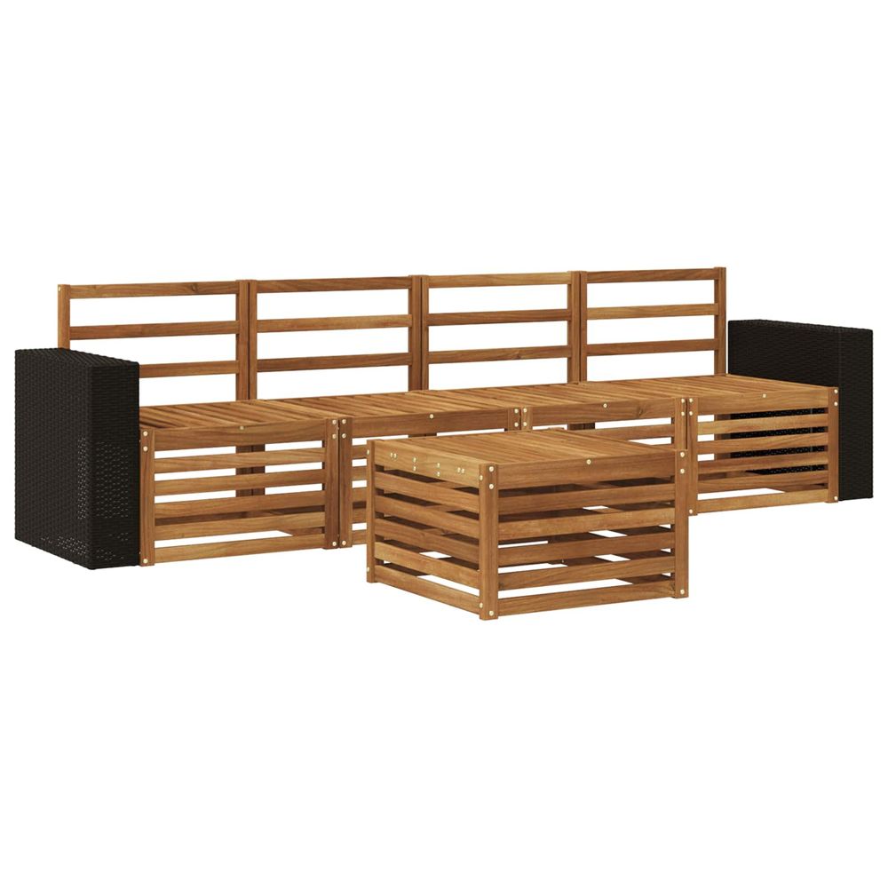 Ensemble de canapés d'extérieur 5 pc naturel