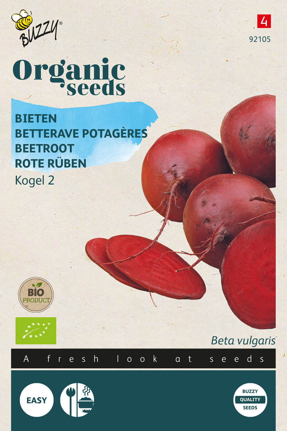 Buzzy organic betteraves potagére detroit 2(bio) - ca. 3 gr (livraison gratuite)