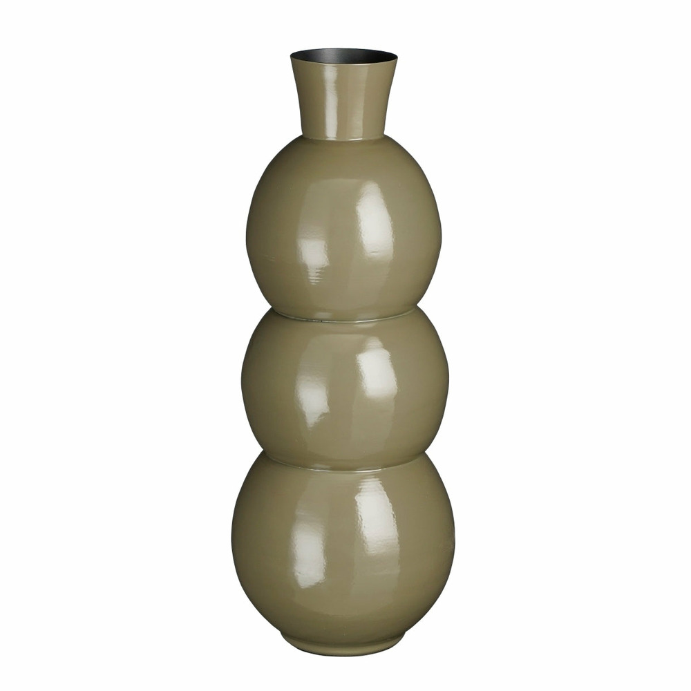 Mica decorations vase roka - 18x18x48 cm - le fer - vert