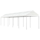 Belvédère avec toit blanc 11,15x2,28x2,69 m polyéthylène