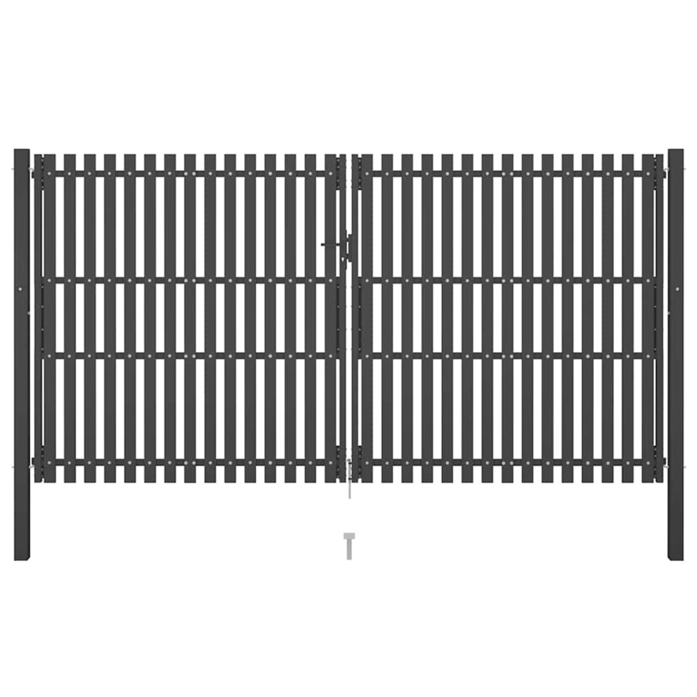 Portail de jardin en acier 400x200 cm anthracite