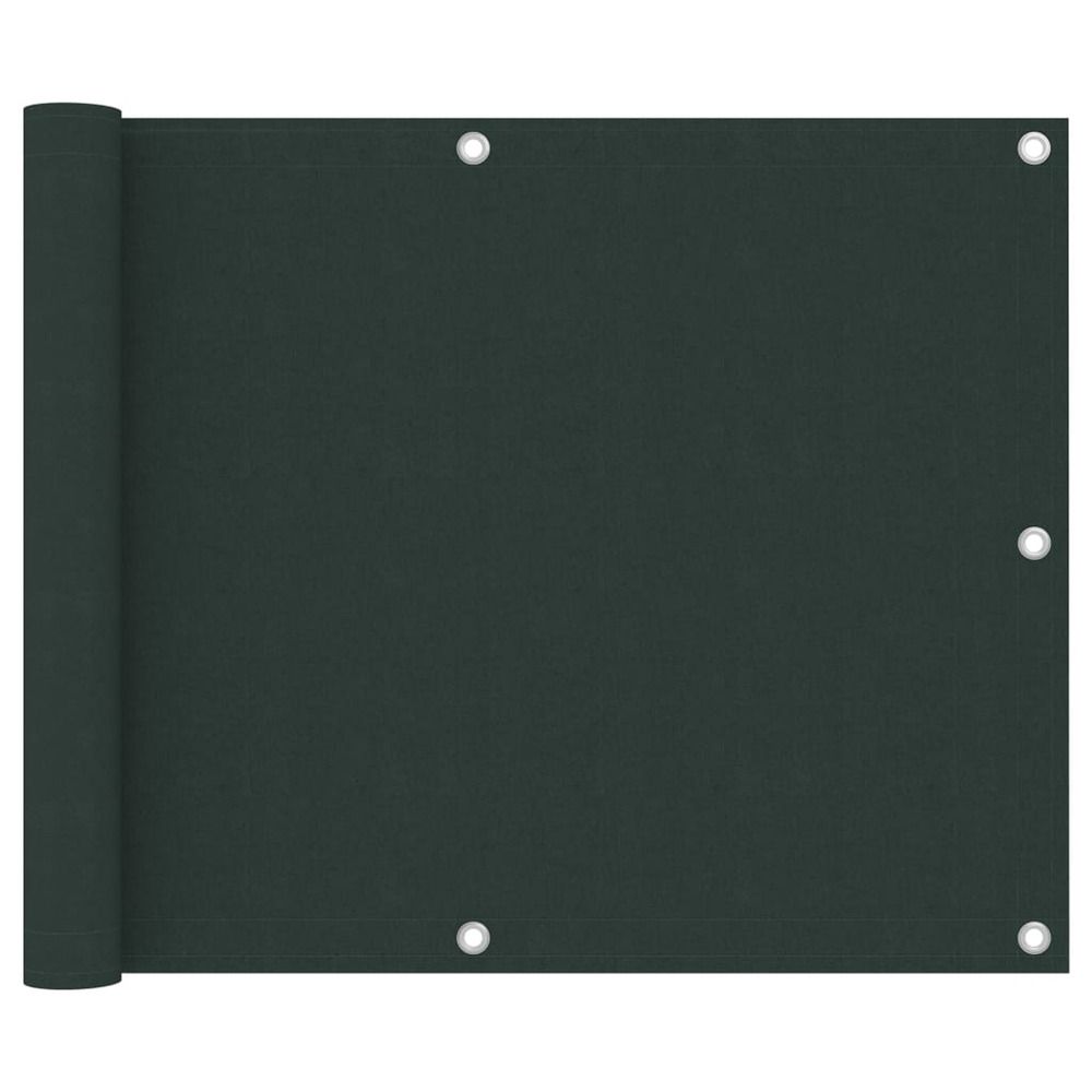 Écran de balcon vert foncé 75x500 cm tissu oxford