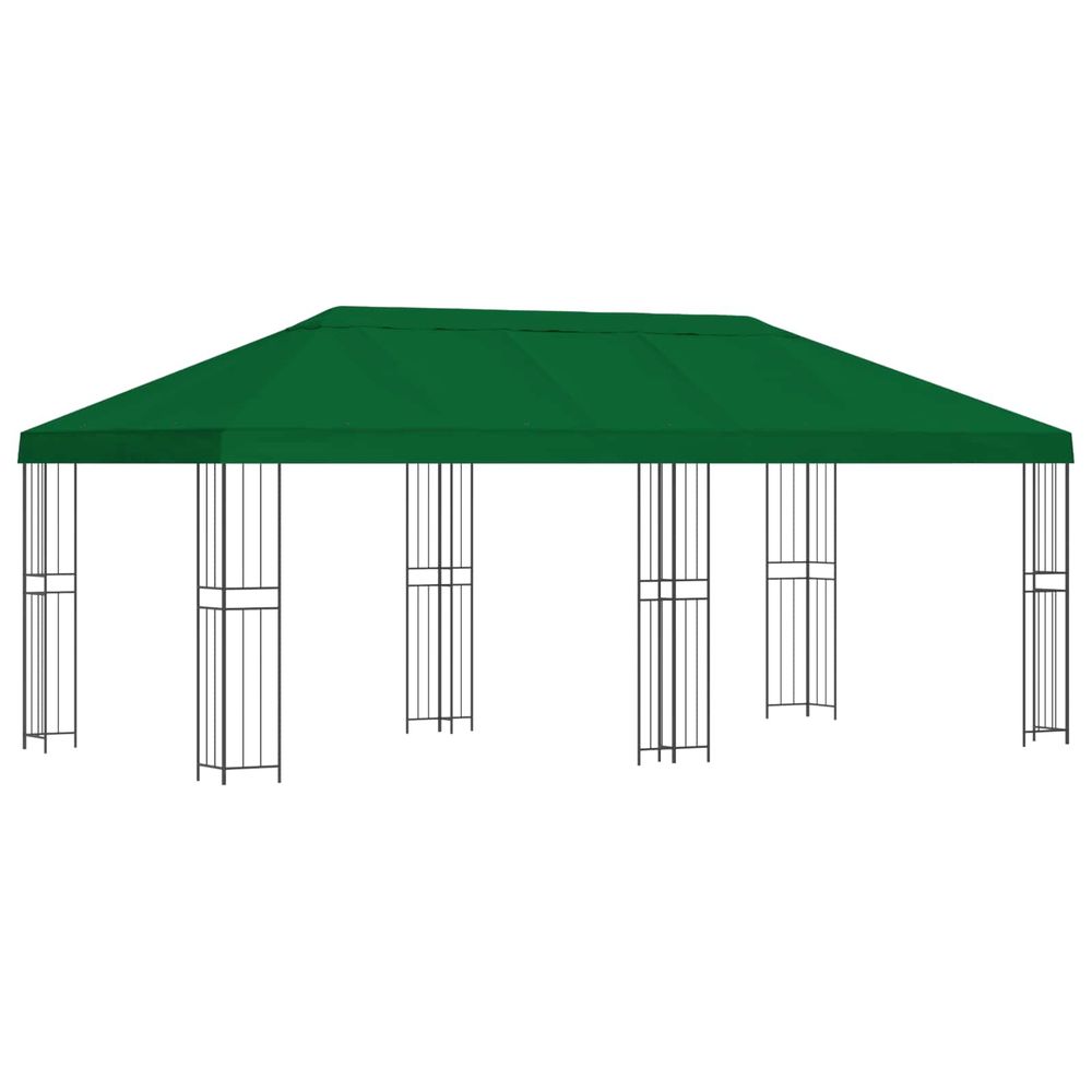 Abri de jardin 6 x 3 m vert polyester et acier 190 gsm