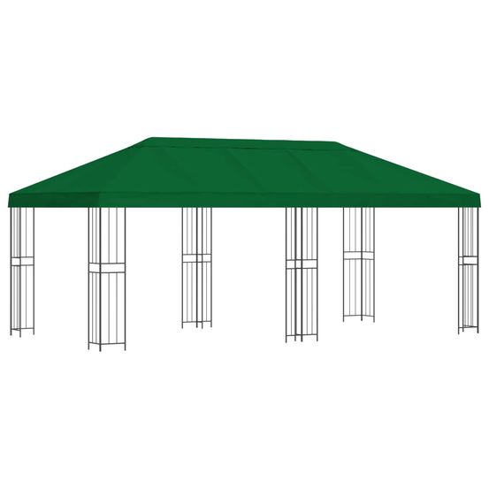Abri de jardin 6 x 3 m vert polyester et acier 190 gsm