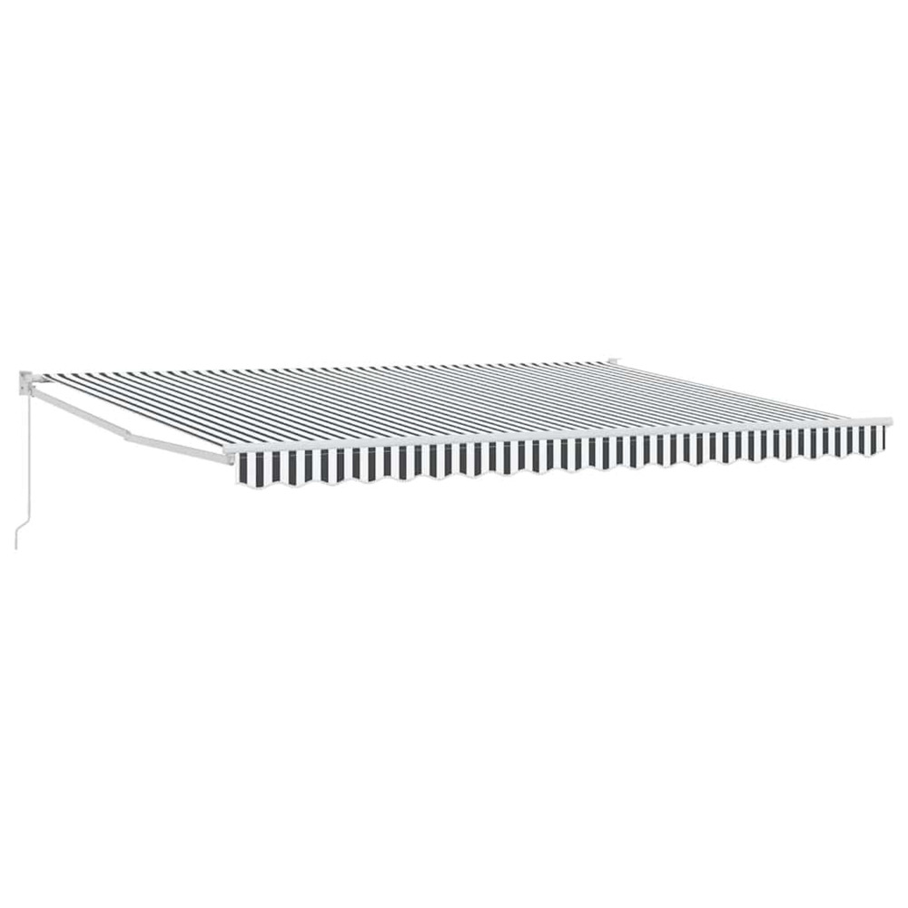 Auvent rétractable anthracite et blanc 4,5x3 m tissu/aluminium