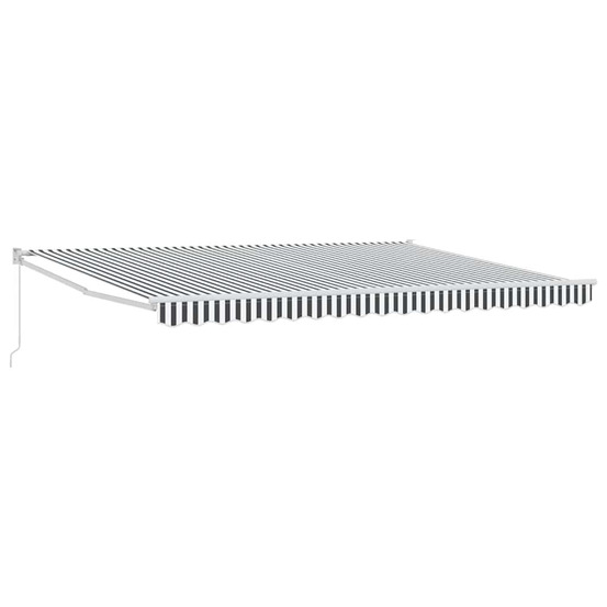 Auvent rétractable anthracite et blanc 4,5x3 m tissu/aluminium