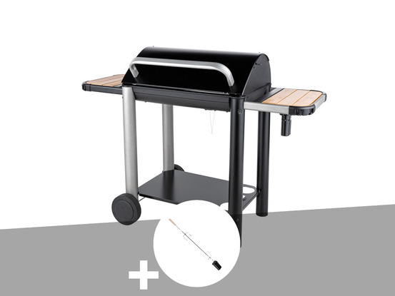 Barbecue charbon vulcano 3000 + kit tournebroche