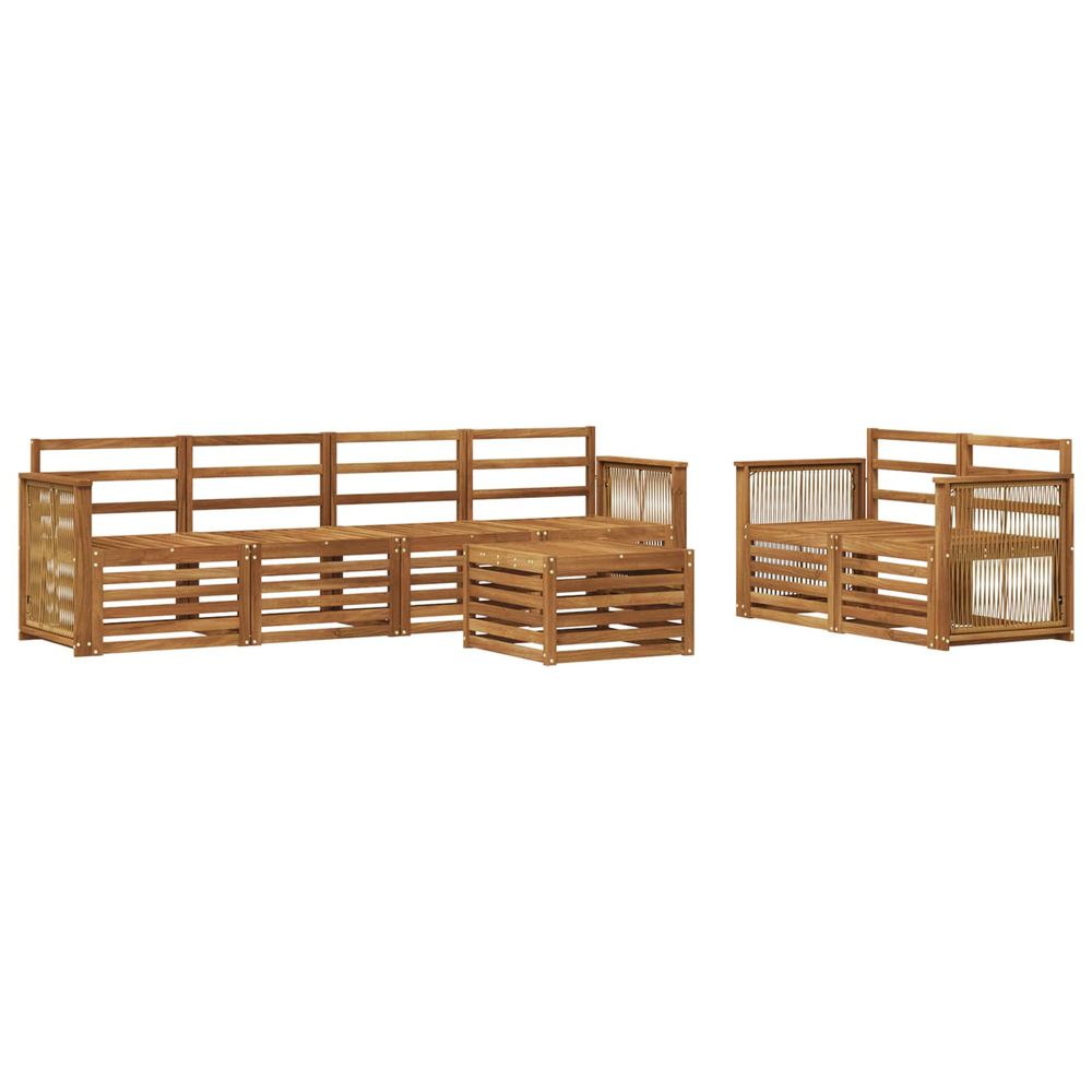 Ensemble de canapés d'extérieur 7 pc naturel