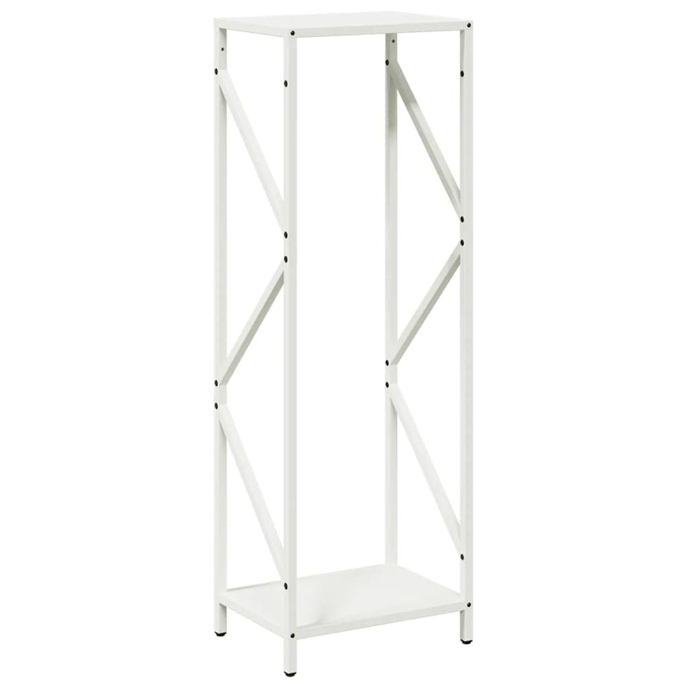 Portant de bois chauffage blanc 34x25x100 cm