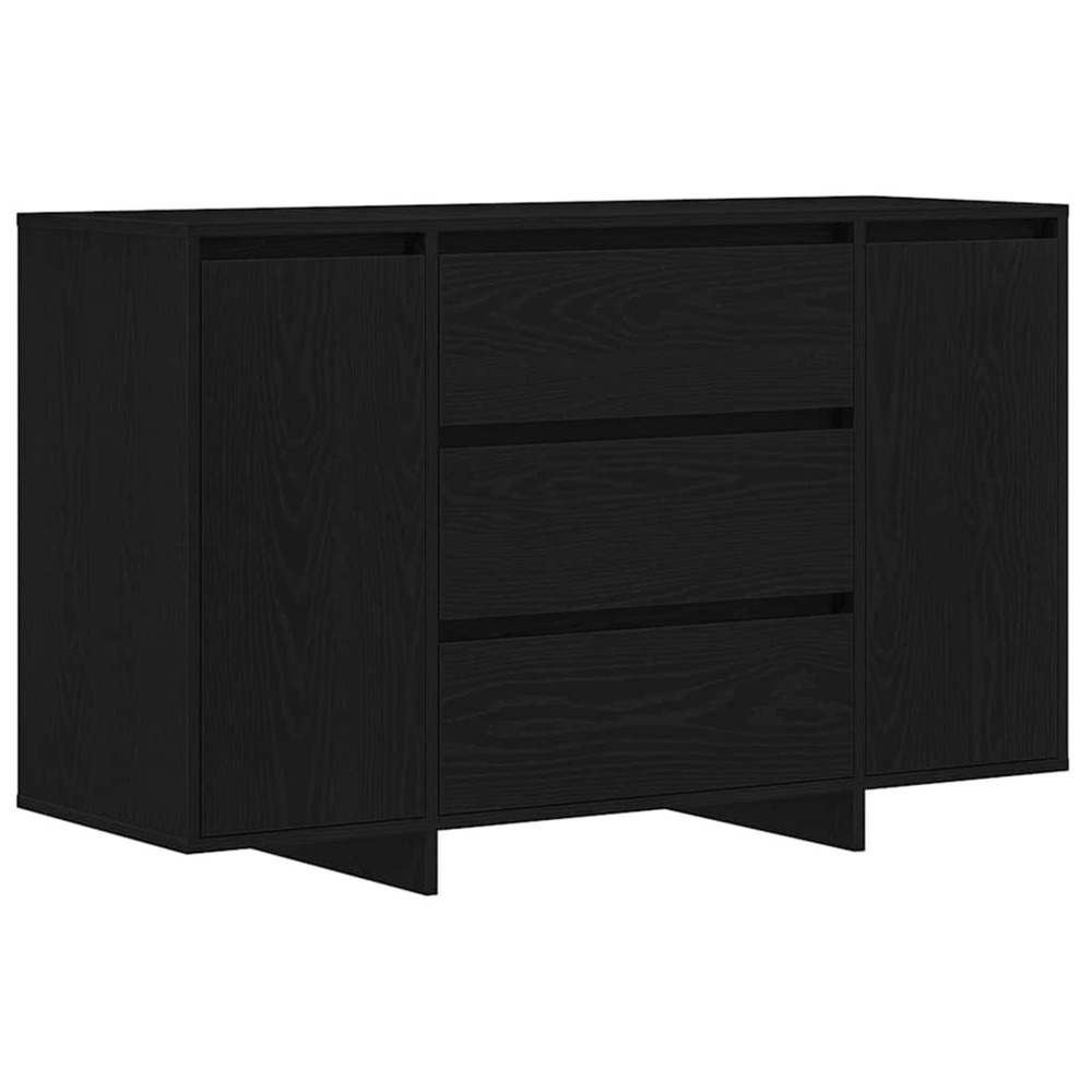 Buffet chêne noir 120 x 41 x 75 cm bois d'ingénierie
