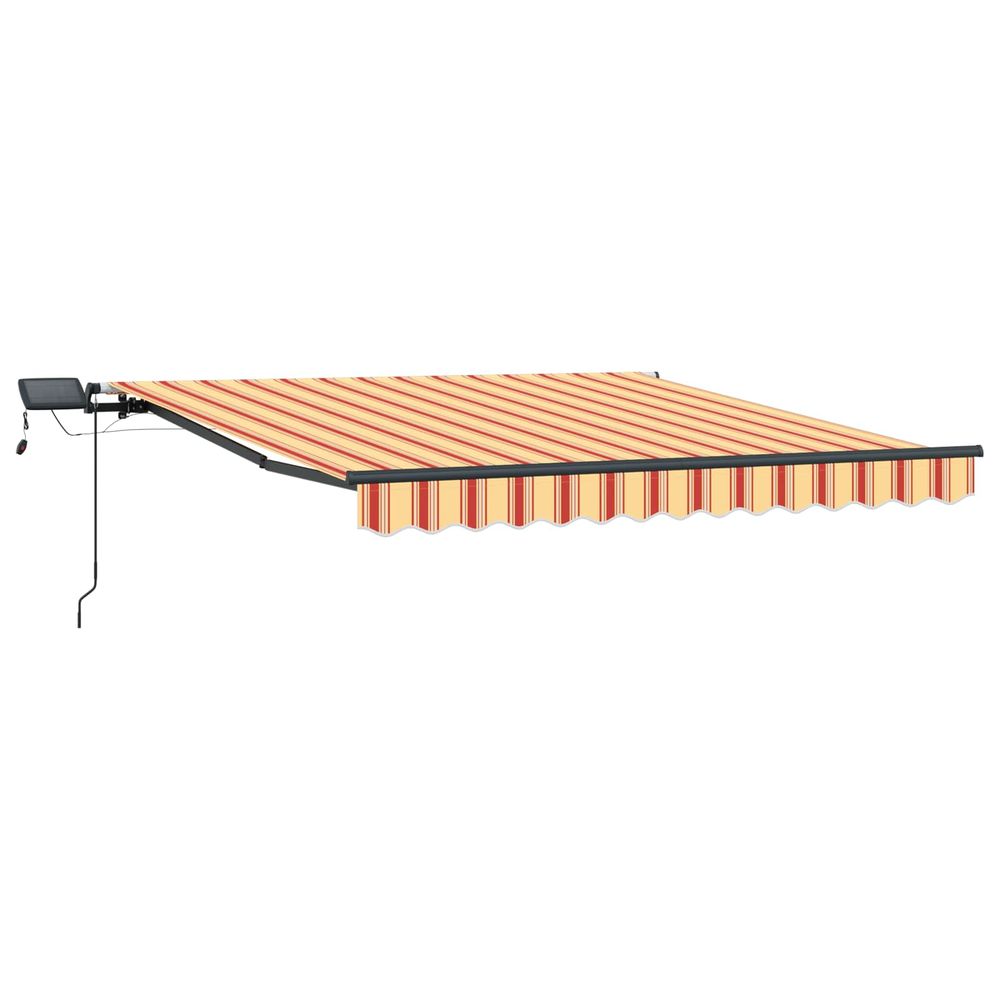 Auvent rétractable jaune et orange 350 x 250 cm