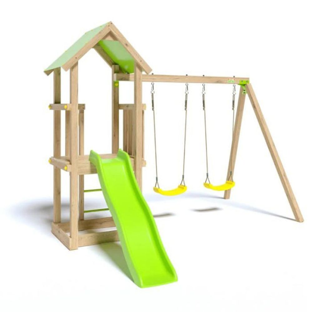 Aire de jeux en bois easy xperience trigano - 6 enfants