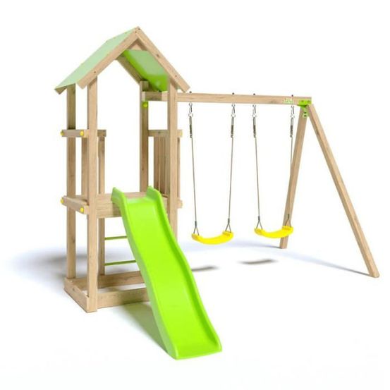 Aire de jeux en bois easy xperience trigano - 6 enfants