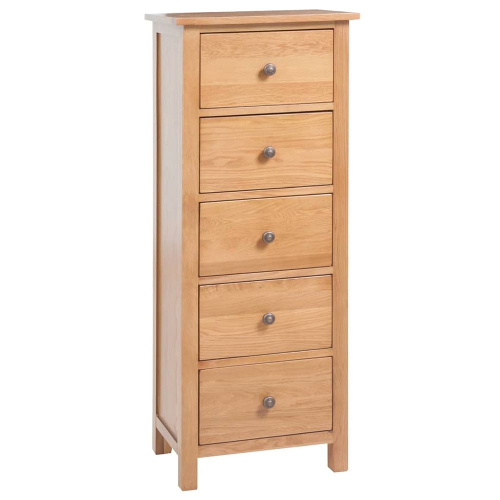 Commode haute 45x32x110 cm bois de chêne massif