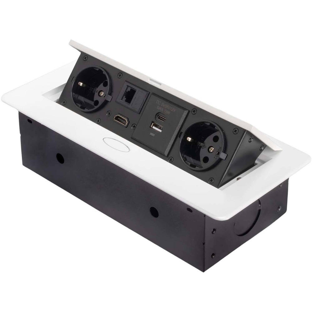 Multiconnecteur pour bureau atom 26 blanc