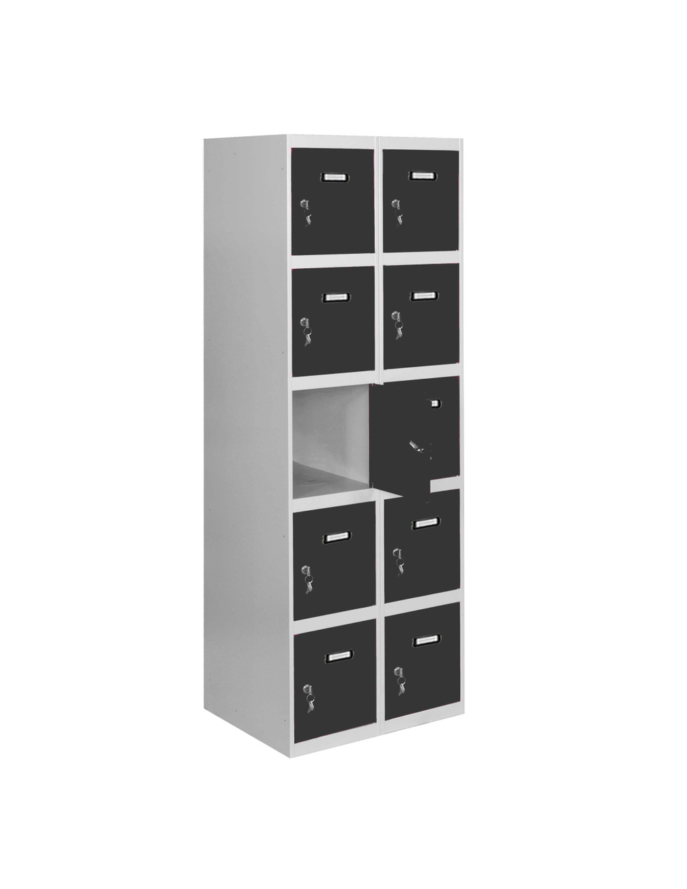 Casier-armoire simonlocker desm. 5 portes 2/10 300 (600) gr/an gris/antracite 1800x600x500 - simonrack