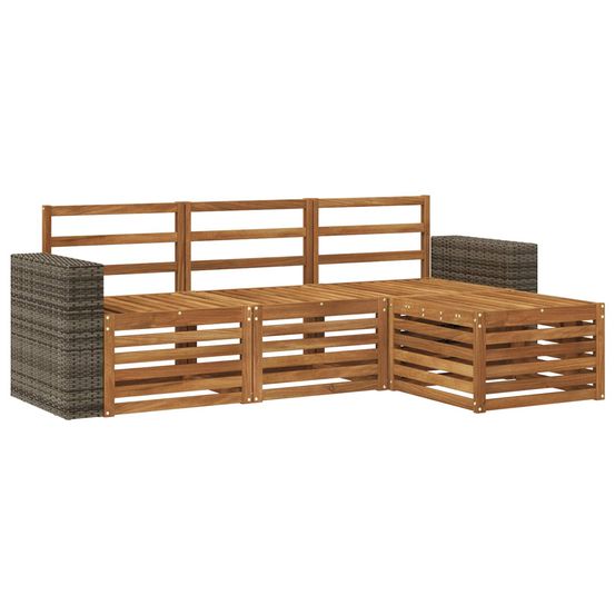 Ensemble de canapés d'extérieur 4 pc naturel