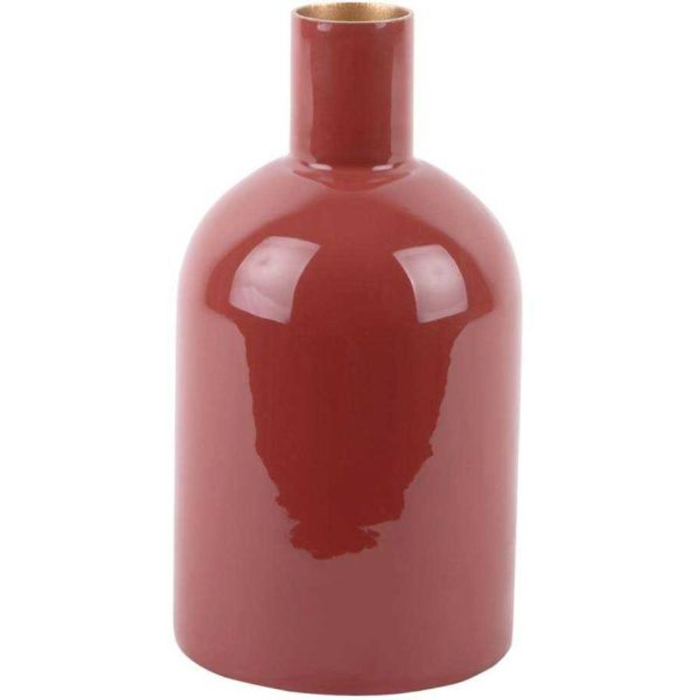 Vase en métal ivy bottle ocre