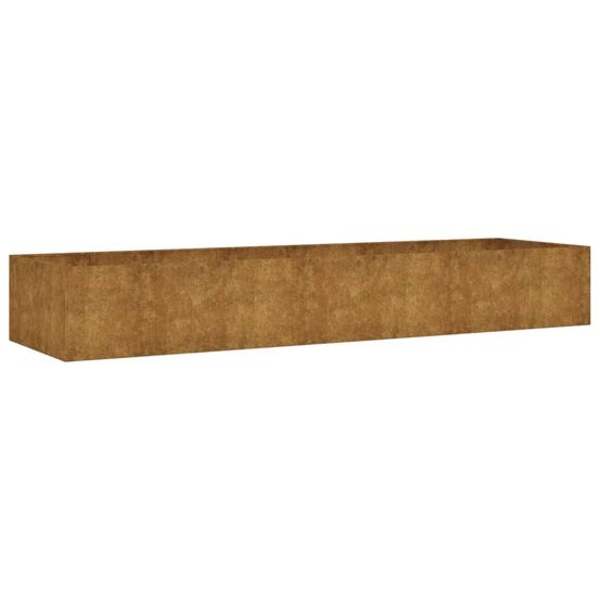 Jardinière bac lit surélevé plantes fleurs terrasse jardin de jardin 280 x 80 x 40 cm acier corten marron