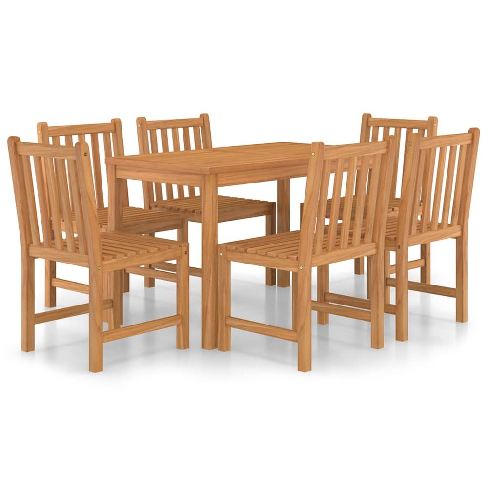 Ensemble de salle à manger de jardin 7 pcs 120x70cm teck massif