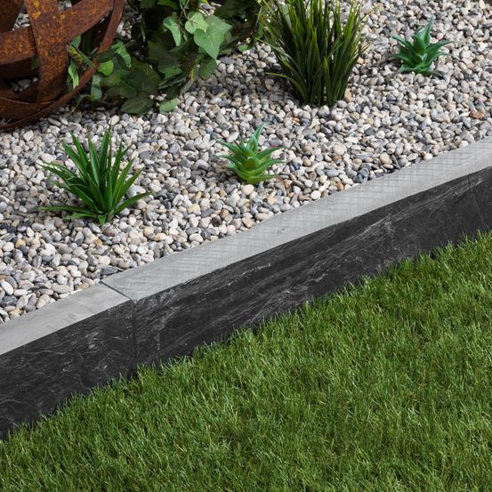Bordure de jardin ardoise noire 100x10x6 cm (lot de 20 bordures soit 20 mètres) - ro'ma nature