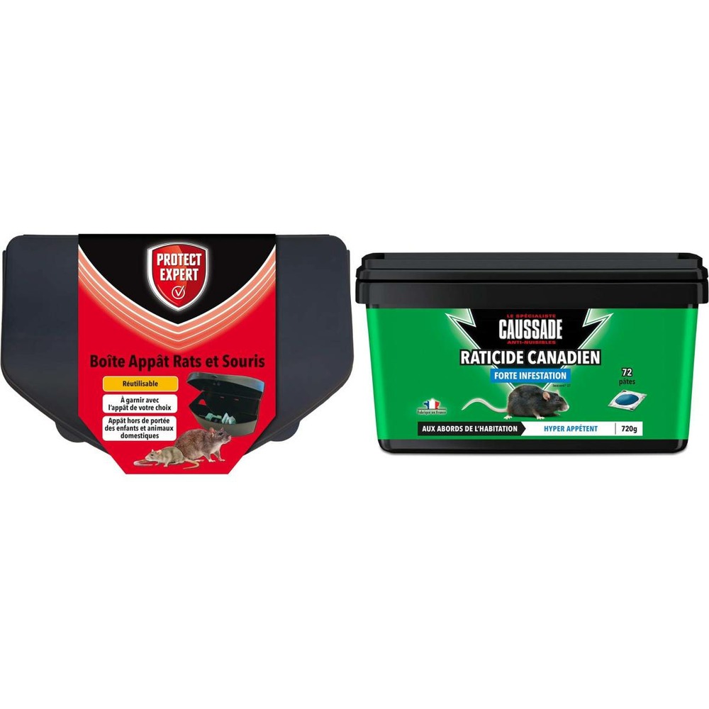 Raticide canadien 720 g et boîte sécurisée : votre allié anti-rongeurs