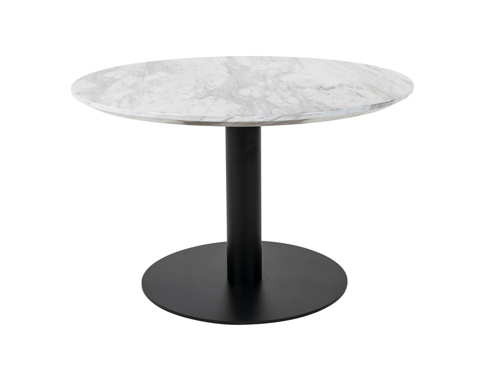 Valverde - table basse ronde - effet marbre - noir - 70 cm