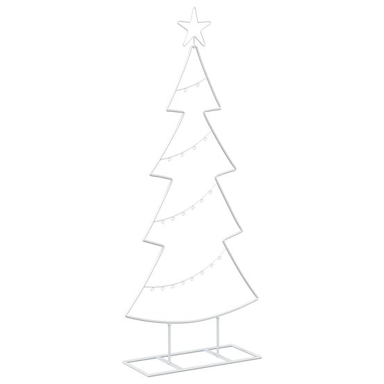 Sapin de noël en métal avec support kuopio 125 cm acier blanc