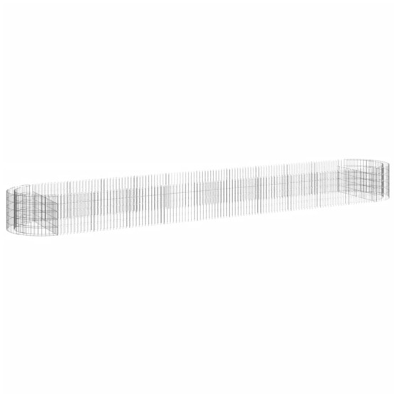 Lit surélevé à gabion fer galvanisé 600x100x50 cm