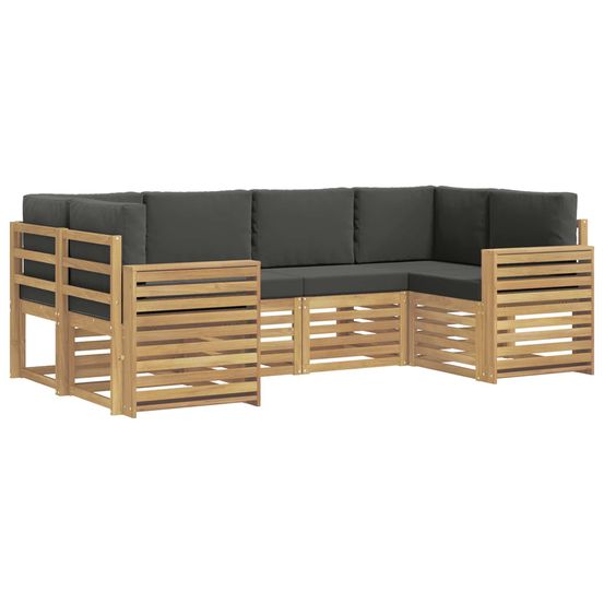 Ensemble de canapés d'extérieur 6 pc blanc et anthracite