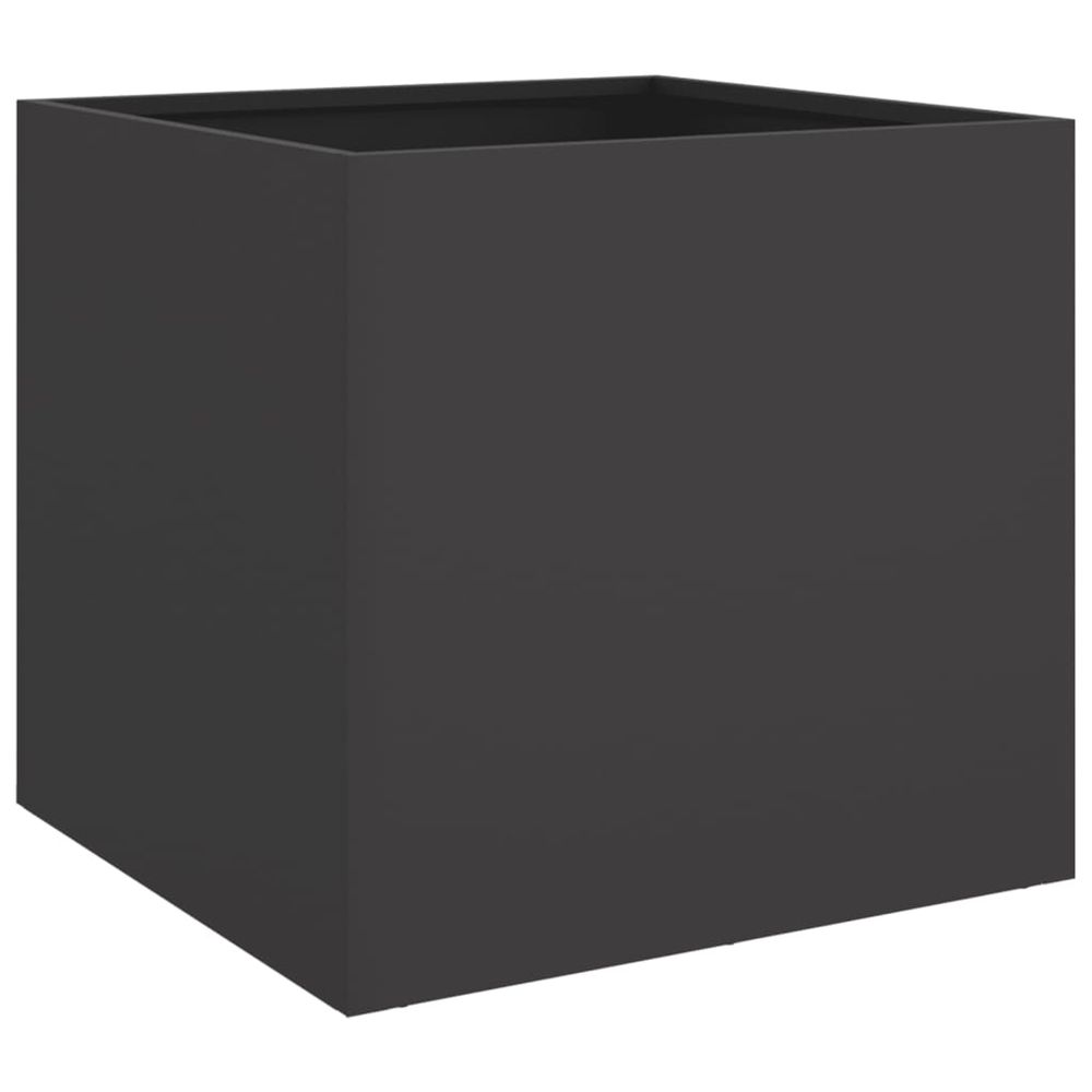 Jardinière d'extérieur noir 49x47x46 cm acier