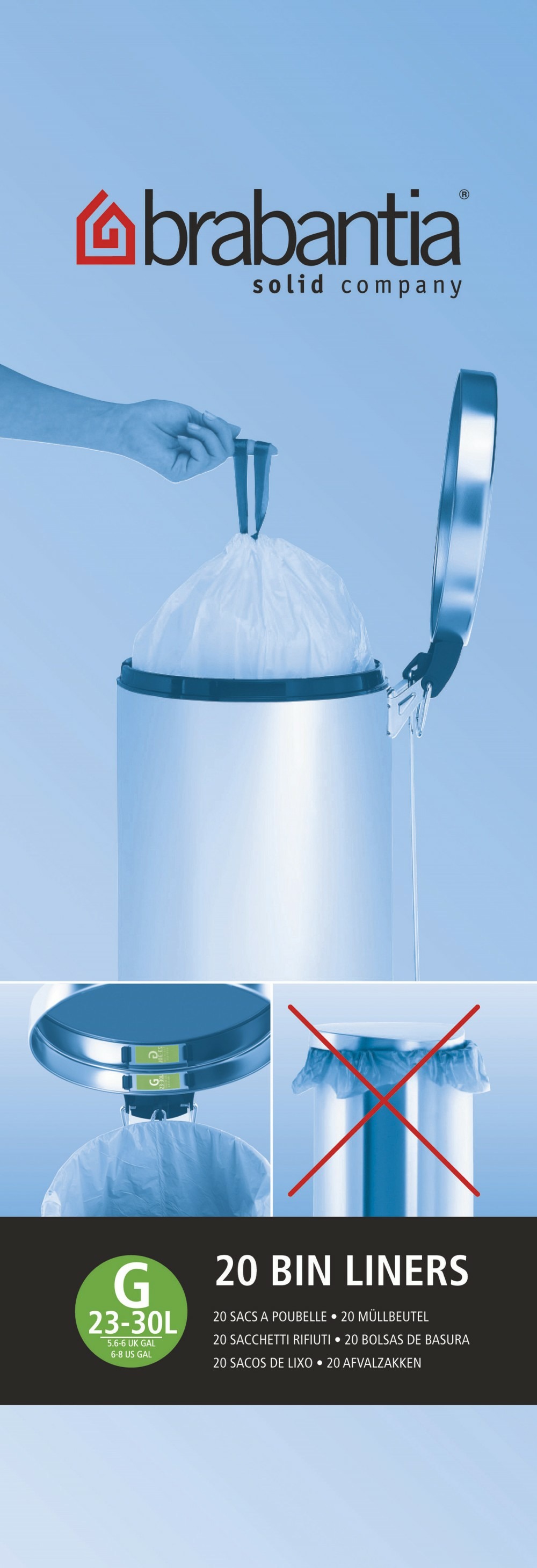 Taille G, 23-30 litres - Sacs poubelle - Gestion des déchets