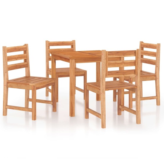 Ensemble à manger de jardin 5pcs bois de teck massif