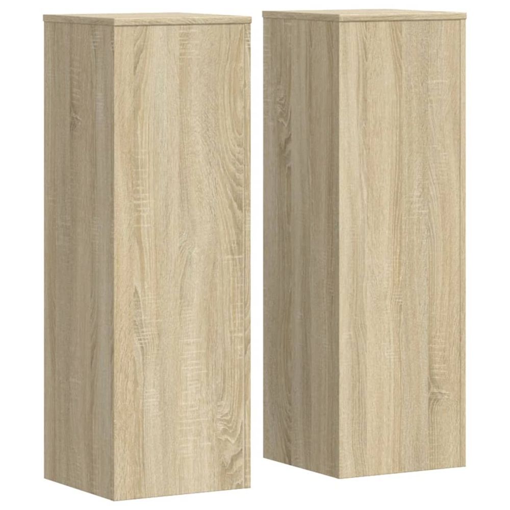 Support de plante 2 pièces chêne sonoma 33 x 33 x 100 cm
