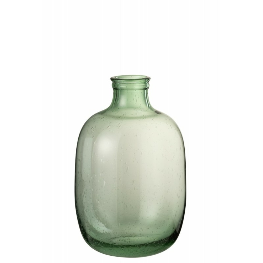 Vase nora rond verre vert cl