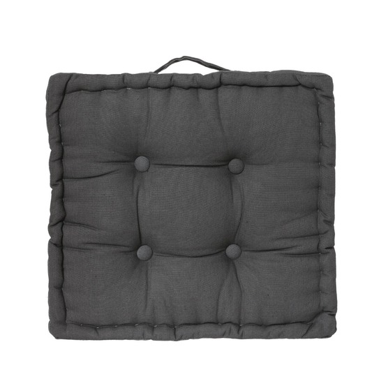 Coussin de sol 40 x 40 cm horizon uni gris