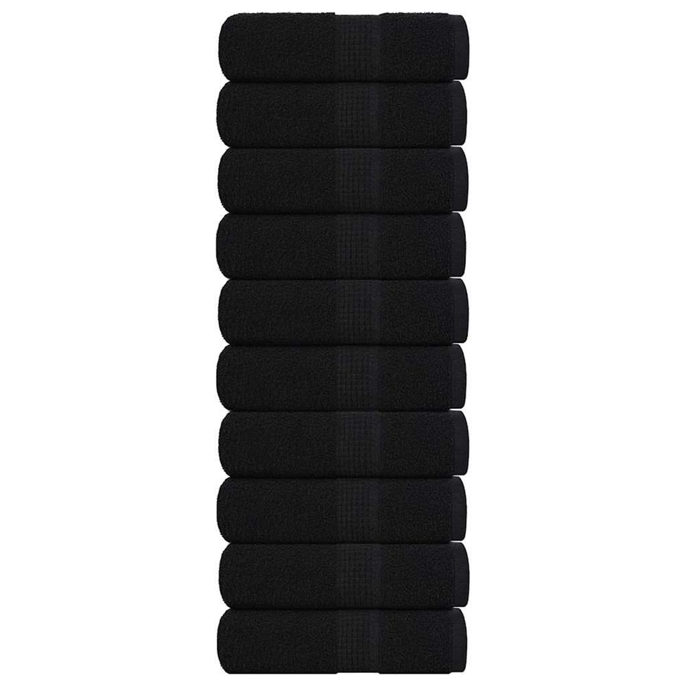 Serviettes d'invité frogn 10 pcs noir 30x50 cm 360 g/m²