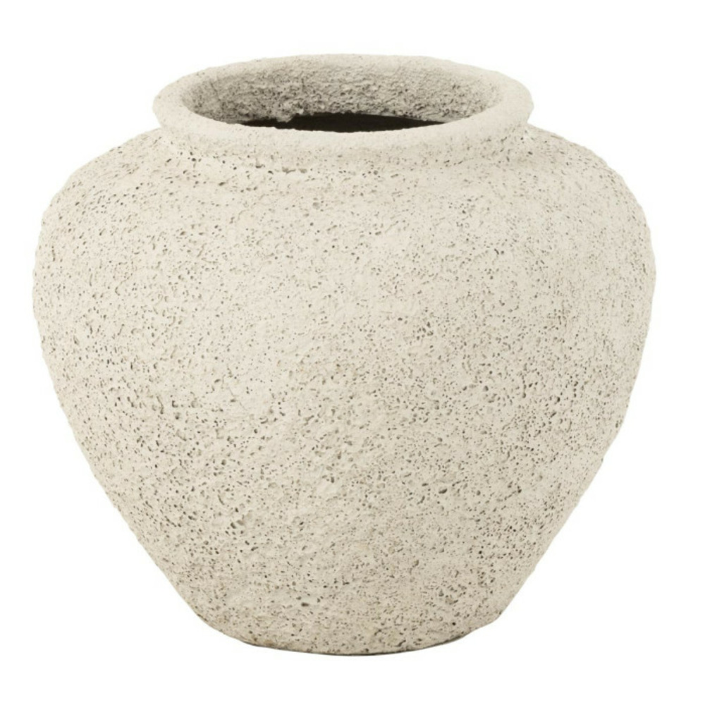 Pot antique rond en ciment 