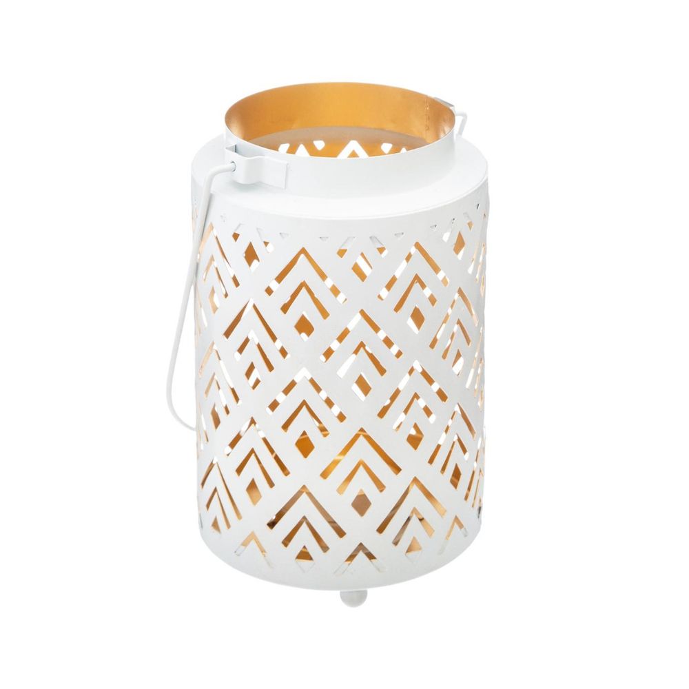 Lanterne design en métal h 13.5 cm