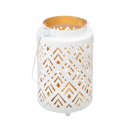 Lanterne design en métal h 13.5 cm