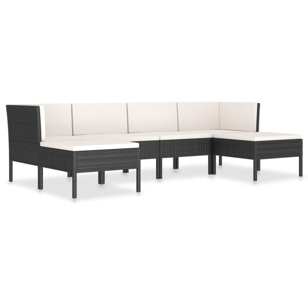 Salon de jardin 6 pcs avec coussins