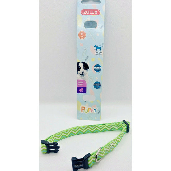 Collier puppy pixie 13 mm 25 à 39 cm couleur vert pour chiots