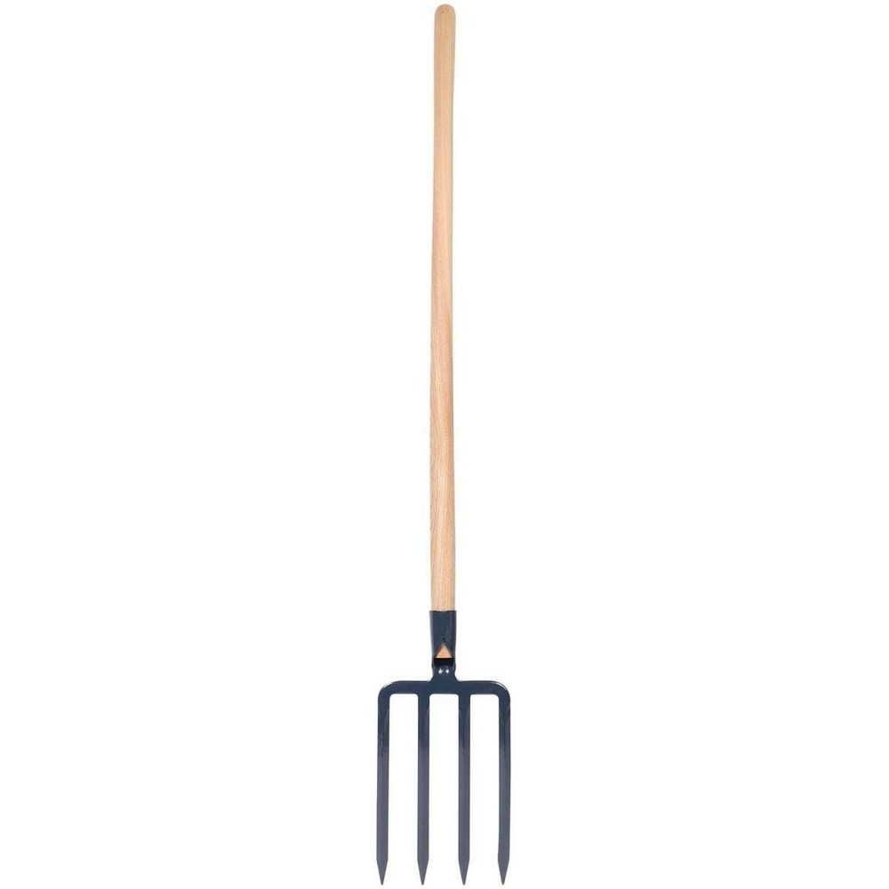Fourche à bêcher à douille 4 dents de 30 cm manche bois pomme 100 cm