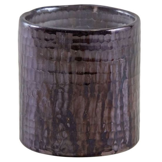 Photophore en verre teinté violet