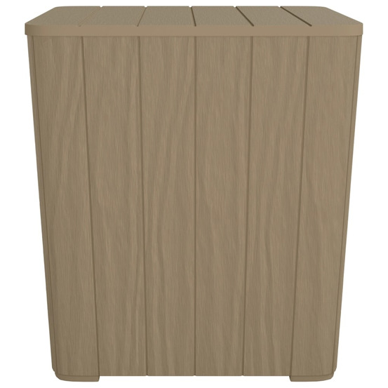 Table de jardin avec couvercle amovible marron polypropylène