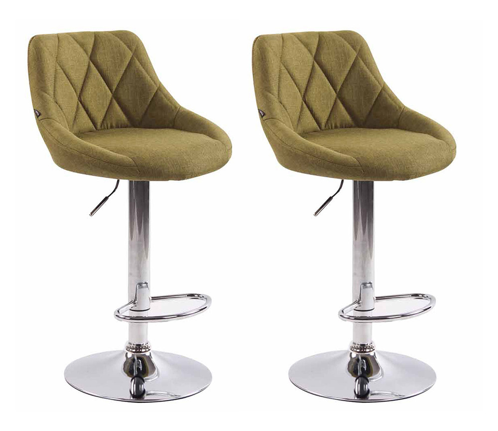 Lot de 2 tabourets de bar lazio tissu c