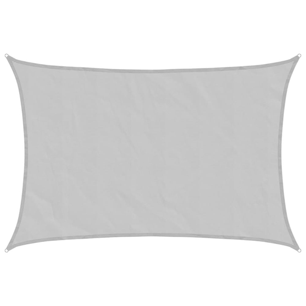 Voile d'ombrage gris clair 4,5x3 m 100% polyester oxford