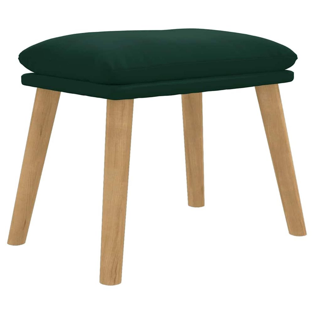 Repose-pied vert foncé 45x29,5x35 cm velours