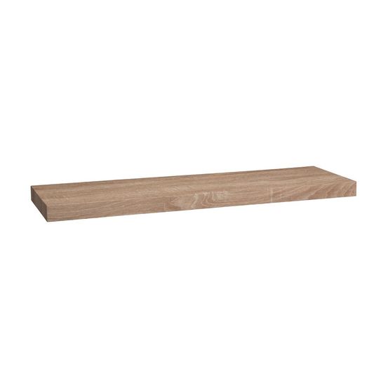 Étagère murale flottante coloris chêne naturel l 80 cm fixations invisibles