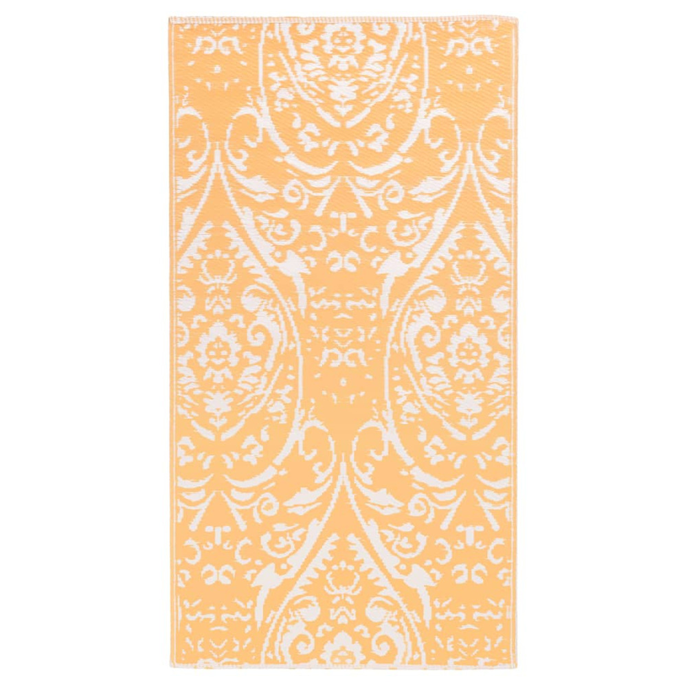 Tapis d'extérieur arakil orange et blanc 80x150 cm pp